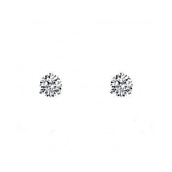 Boucles d'oreilles CELESTE  or blanc 750/°° diamants 0.20 carat