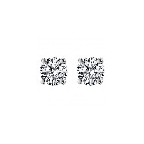 Boucles d'oreilles ELIXIR or blanc 750/°° diamants 1 carat