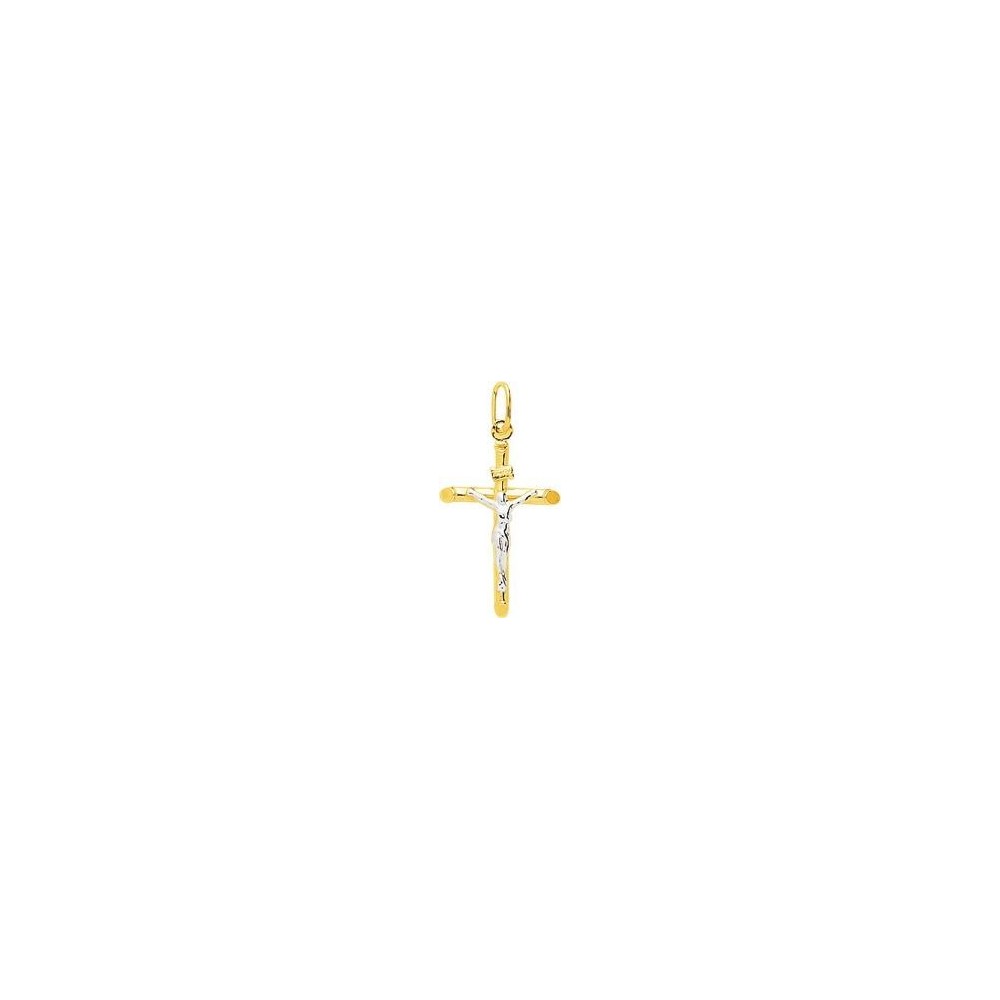 Croix Christ FEDE  or jaune or blanc 750 /°°