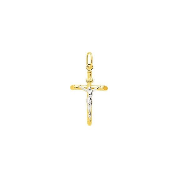 Croix Christ FEDE  or jaune or blanc 750 /°°