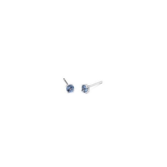 Boucles d'oreilles or blanc 750/°° saphirs bleus Kanchana 0.57 carat