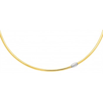 Chaîne REVERSIBLE or jaune or blanc 750 /°° mailles Omega largeur 4 mm