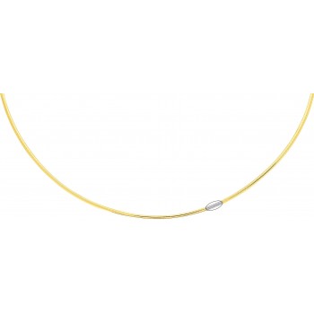 Chaîne REVERSIBLE or jaune or blanc 750 /°° mailles Omega largeur 2.5 mm