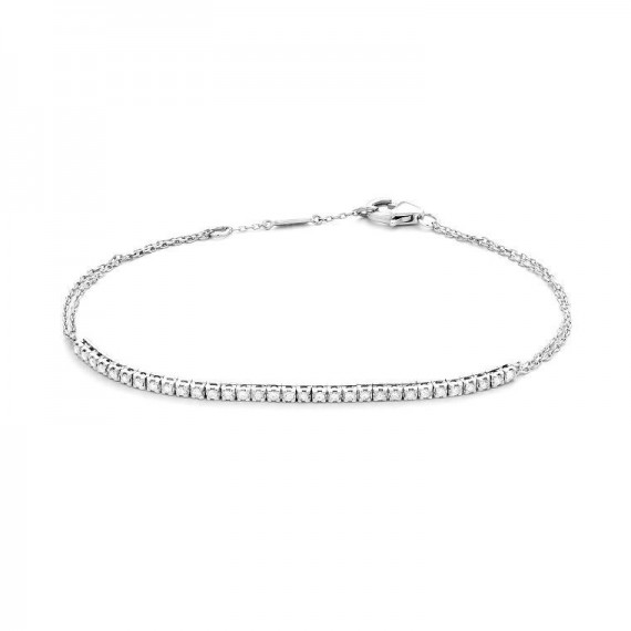 Bracelet ORB or blanc 750 /°° diamants 0,33 carat