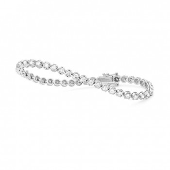 Bracelet MANUTEA rivière or blanc 750 /°° diamants 1,50 carat