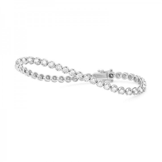 Bracelet MANUTEA rivière or blanc 750 /°° diamants 1,50 carat