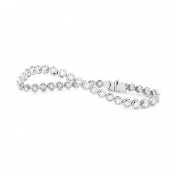 Bracelet TAHIA  rivière or blanc 750 /°° diamants 1 carat