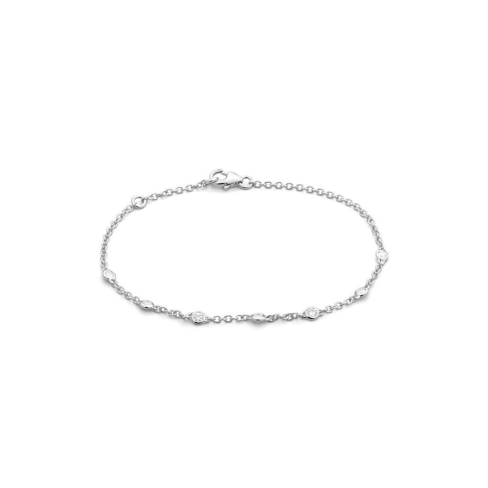 Bracelet BIOT or blanc 750/°° diamants 0,28 carat