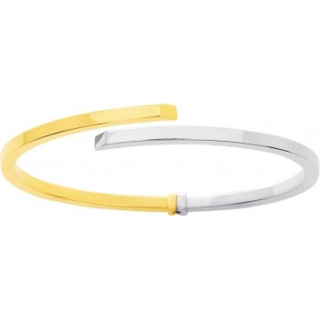 Bracelet SARTENE or jaune or blanc 750 /°° ouvrant largeur 3 mm