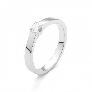 Bague de fiançailles SCARLETT or blanc 750 /°° diamant 0,13 carat