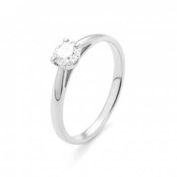 Bague de fiançailles IRIS or blanc 750/°° diamant 0.30 carat