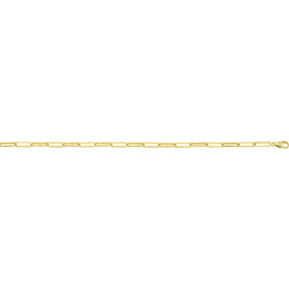 Chaîne JERRY or jaune 750/°° mailles forçat long diamètre 3  mm