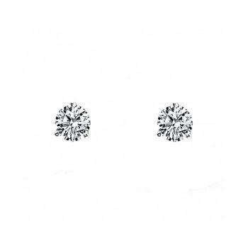 Boucles d'oreilles CELESTE or blanc 750/°° diamants 0.25 carat