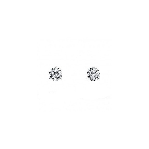 Boucles d'oreilles CELESTE or blanc 750/°° diamants 0.25 carat