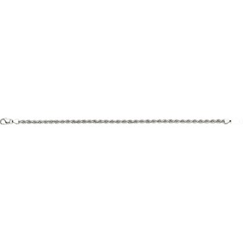 Collier LAURIA  or blanc 750 °° mailles corde largeur 3,5 mm