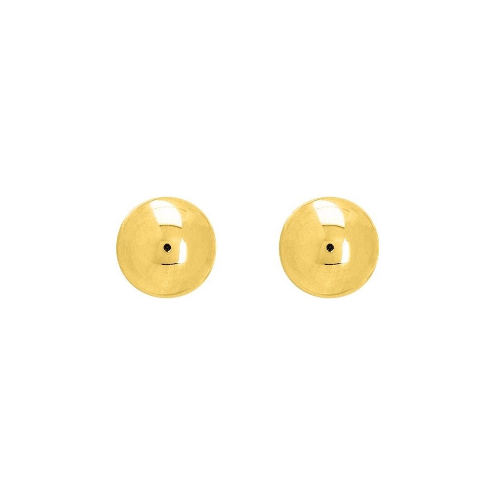 Boucles d'oreilles ANITEA or jaune 750 /°° boules diamètre 7 mm