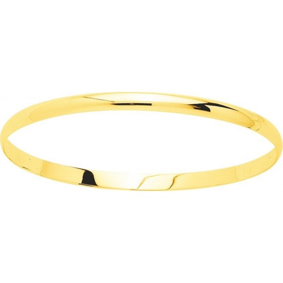 Bracelet BIARRITZ or jaune 750/°° demi-jonc plat massif largeur 3 mm