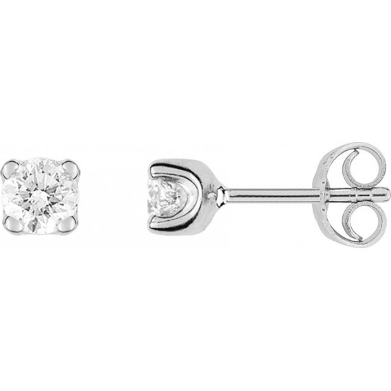 Boucles d'oreilles ARCADE or blanc 750 /°° diamants 0,30 carat