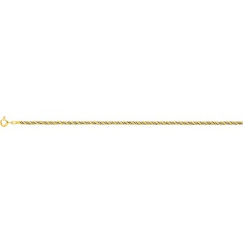 Bracelet NEVE or jaune or blanc 750 /°° mailles corde et vénitienne