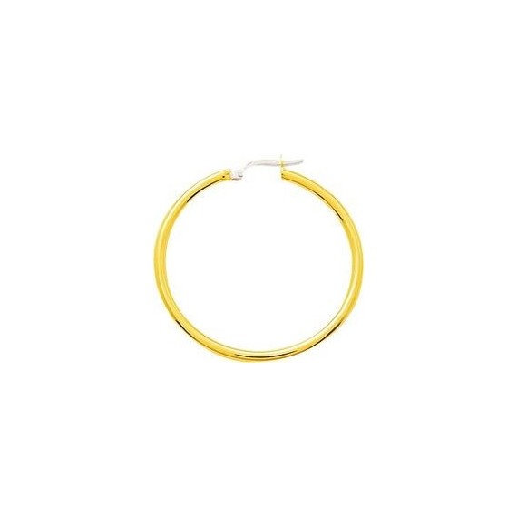 Créoles FREJUS or jaune 750 /°° fil rond 2 mm diamètre 30 mm