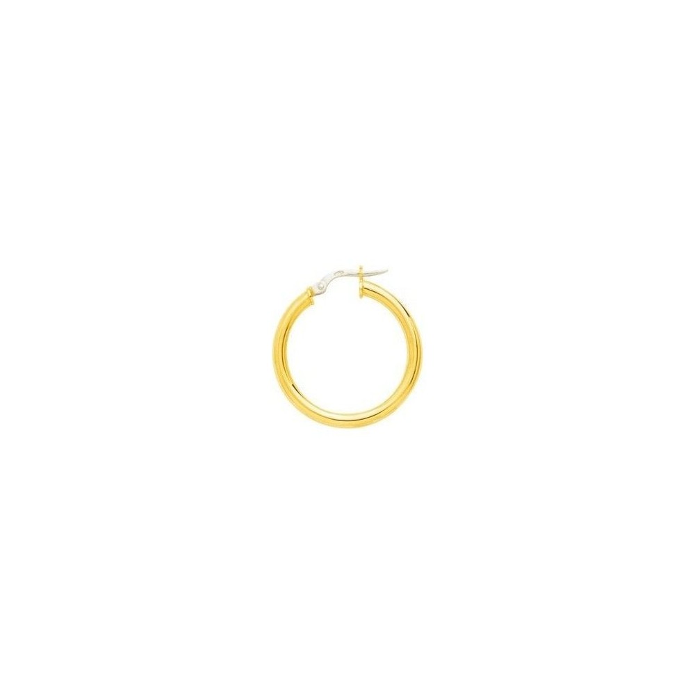 Créoles AIX or jaune 750/°° fil rond 2.5 mm diamètre 25 mm