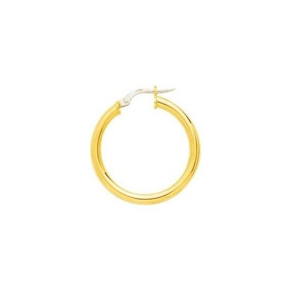 Créoles AIX or jaune 750/°° fil rond 2.5 mm diamètre 25 mm