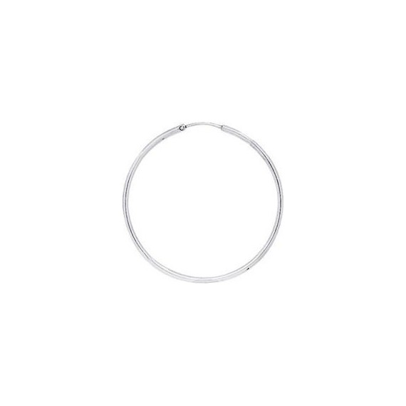 Créoles CLAIRE or blanc 750/°° fil 1.6 mm diamètre 35 mm