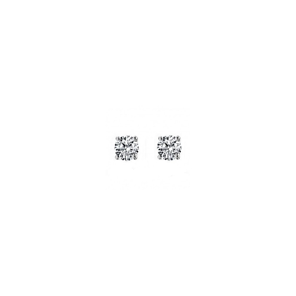 Boucles d'oreilles ELIXIR  or blanc 750/°° diamants 0.40 carat