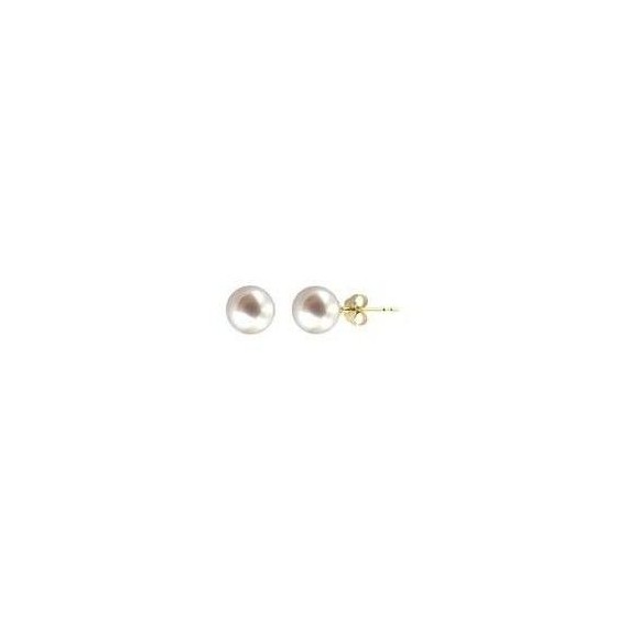 Boucles d'oreilles YOKO perles de culture or jaune 750/°°18 carat diamètre 8 mm