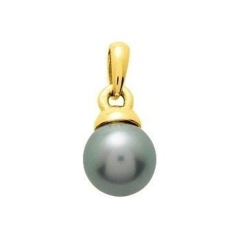 Pendentif REBECCA perle de Tahiti or jaune 750/°° 18 carat diamètre 9/10 mm