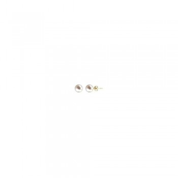 Boucles d'oreilles YOKO perles de culture or jaune 750/°° 18 carat diamètre 9 mm