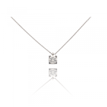 COLLIER OR BLANC 750/°°...