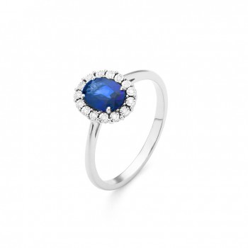 Bague or blanc 750 /°°...