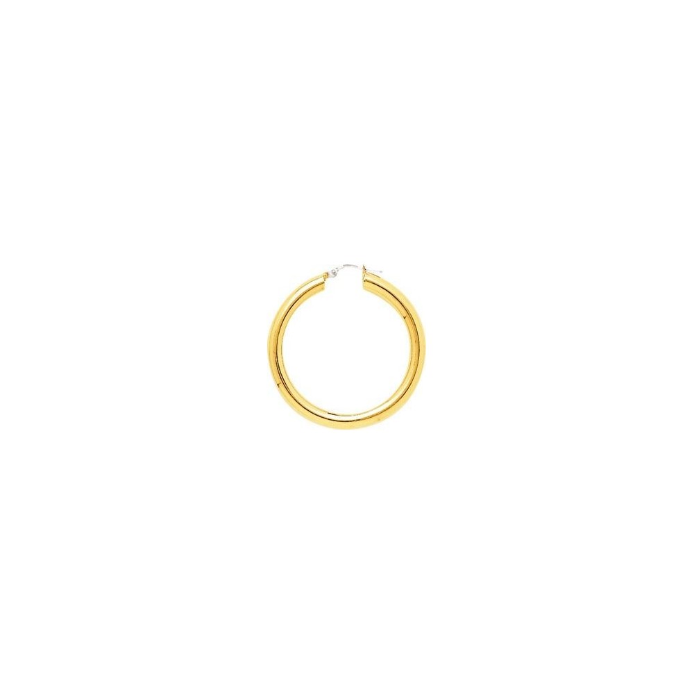 Créoles BEAULIEU or jaune 750 /°° fil rond 4 mm diamètre 30 mm