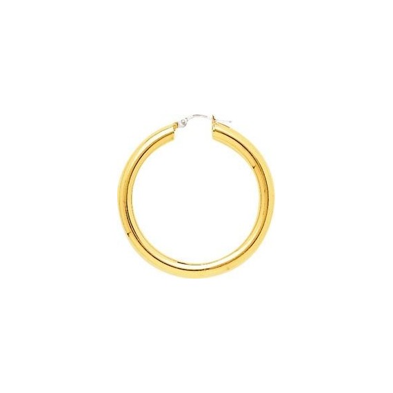 Créoles BEAULIEU or jaune 750 /°° fil rond 4 mm diamètre 30 mm
