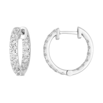 Créoles MILADY or blanc 750...