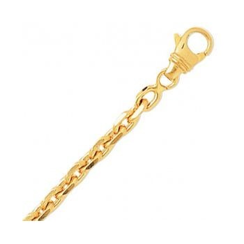 Chaîne or jaune 750/°° maille forçat épaisseur 3,20 mm