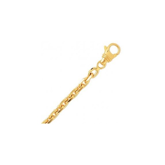 Chaîne or jaune 750/°° maille forçat épaisseur 3,20 mm