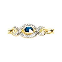 bracelet saphir or jaune 18k